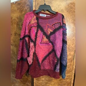 Truly vintage 80s beaded sweater